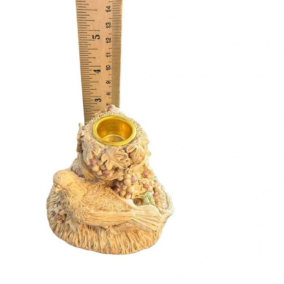 Vintage Giftcraft Pheasant Grapes Candle Holders for Tapers PAIR - Picture 5 of 8